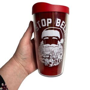 Tervis Don’t Stop Believing Santa Claus Christmas Tumbler Drinkware Red NWT